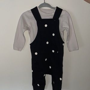 Overall pants set with long sleeve